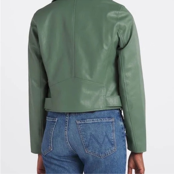 NWT Vero Moda Women’s Nicole Coated Vegan Leather Motorcycle Jacket - Picture 3 of 10